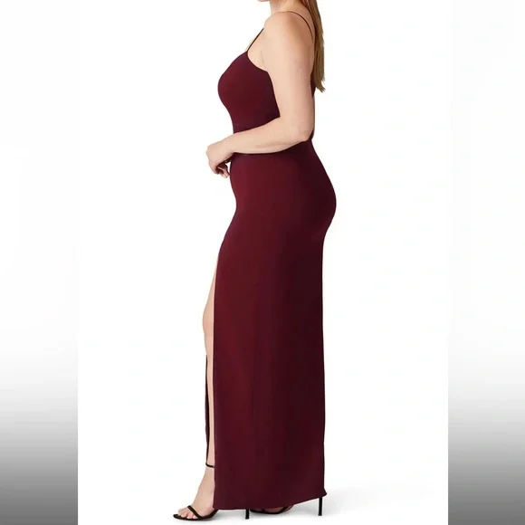 Jay Godfrey Harrah Gown Spaghetti Strap Slit Dress - Has Flaws/Broken Straps - Picture 5 of 8